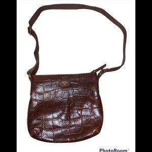 A leather purse from Fossil